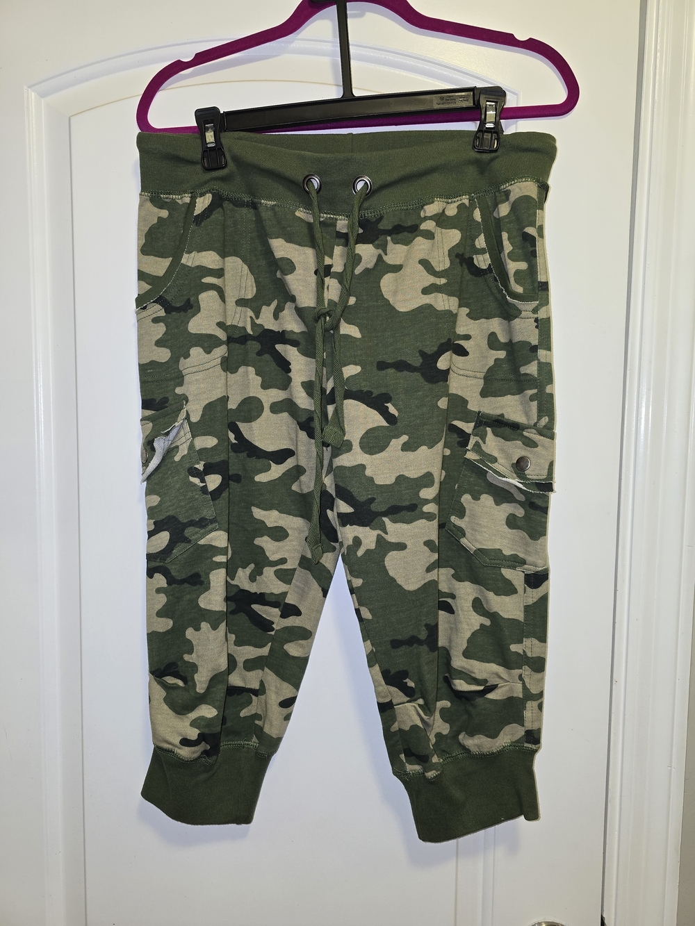 Dots Olive Green Camo Cargo Joggers